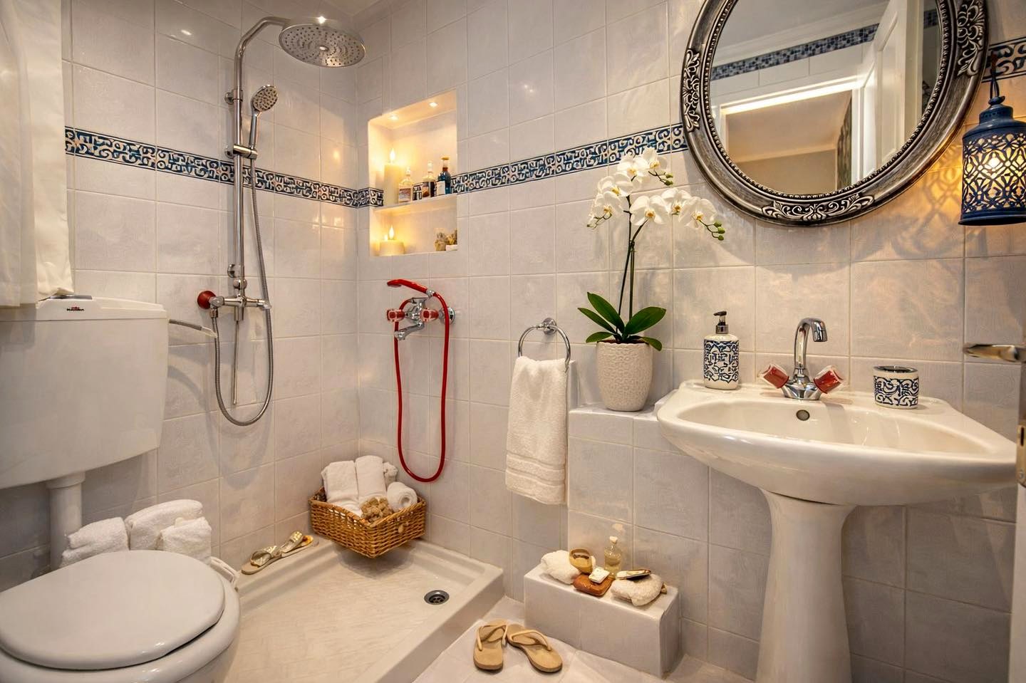 Boutique bathroom at Villa Markos