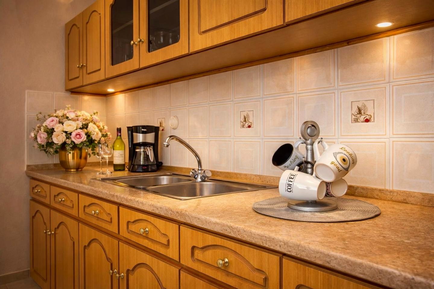 Fully equipped kitchen at Villa Markos